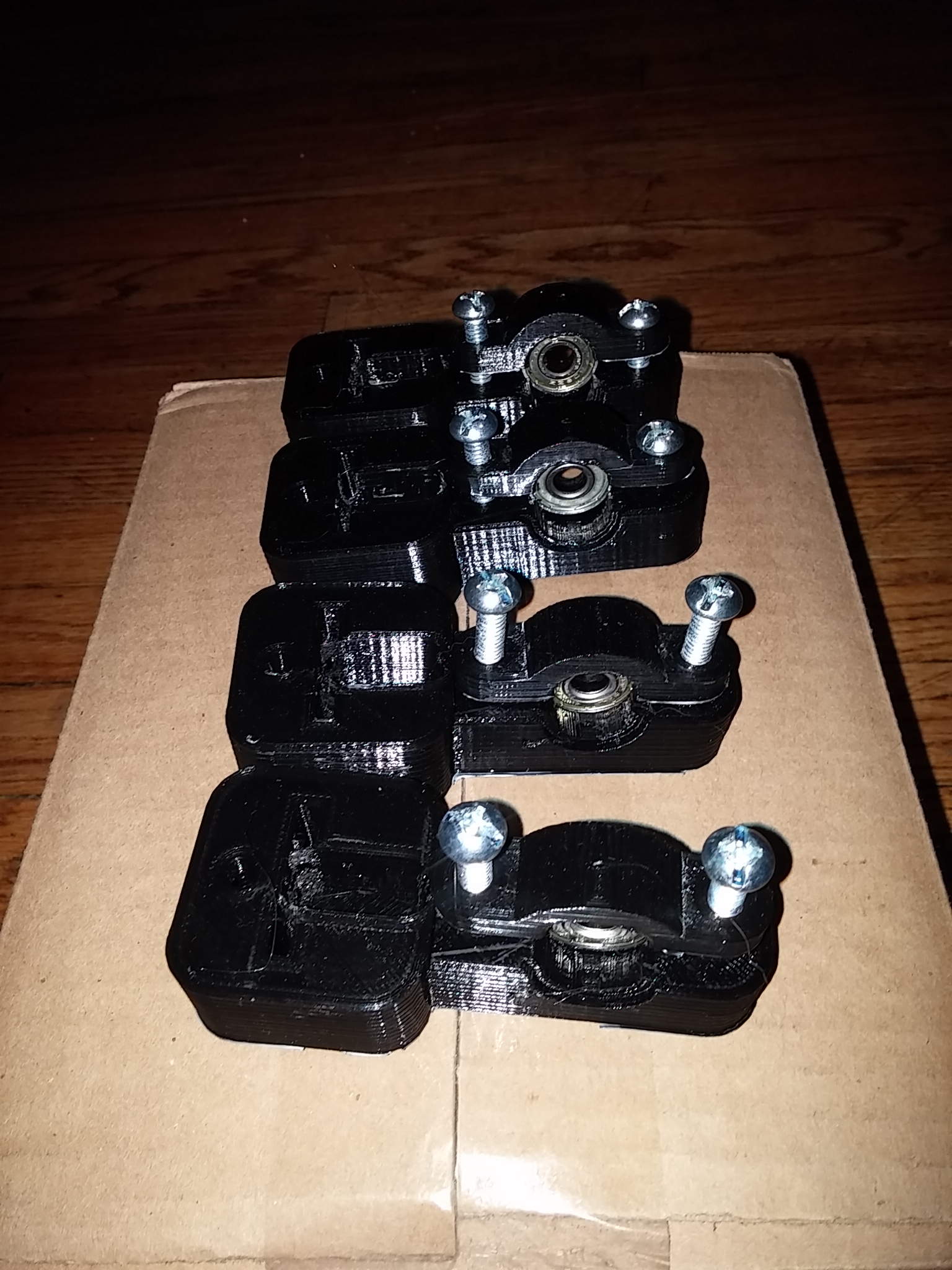 Y-axis slide bearing mounts with drive bearings