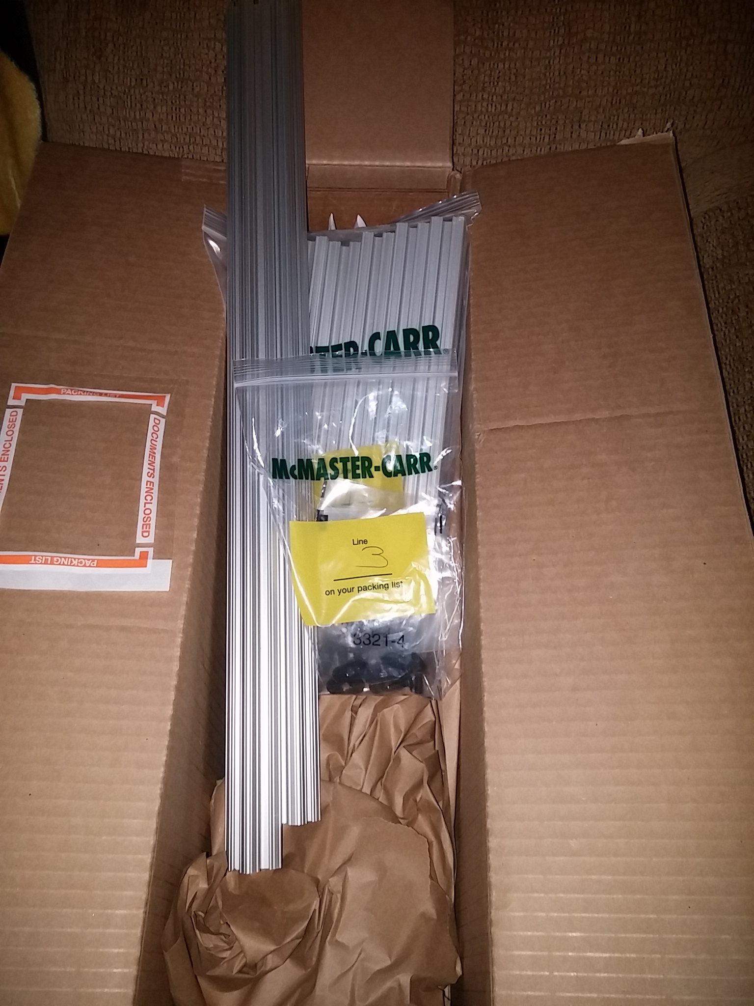 10 series T-slotted extrusion from McMaster-Carr